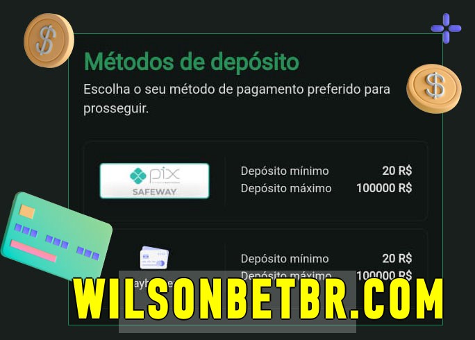 O cassino wilsonbet.com bet oferece uma grande variedade de métodos de pagamento
